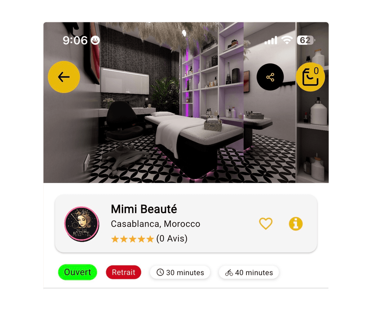 Interior of a beauty salon partner.