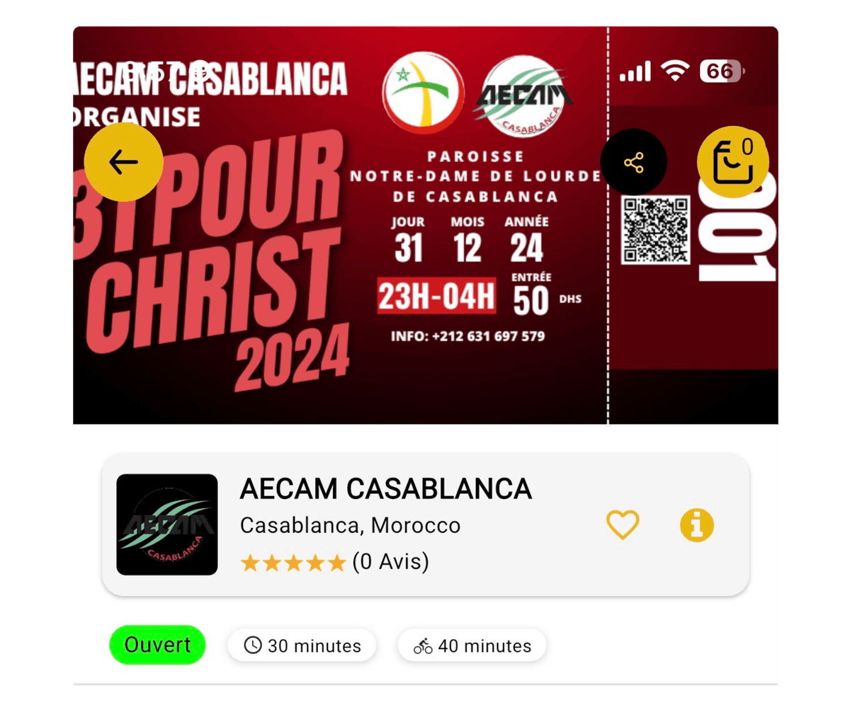 AECAM Casablanca event banner.